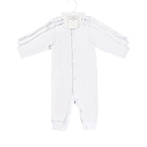 3PC Open Feet Romper White
